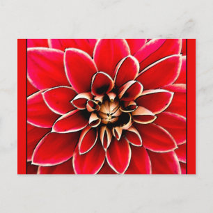 Red Dahlia, digital konst Vykort