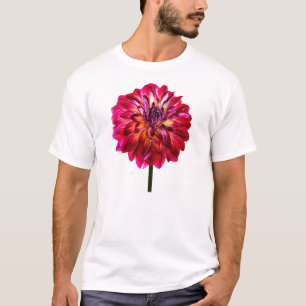 Red Dahlia färgad med Gult T Shirt