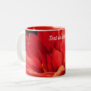 Red Dahlia Flower Personlig Två-Tonad Mugg