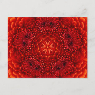 RED DAHLIA FLOWER VYKORT