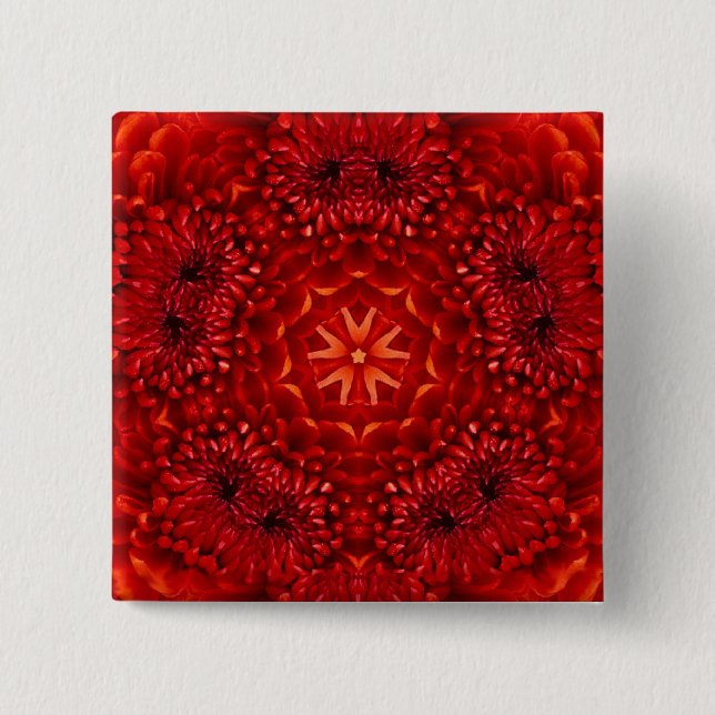 RED DAHLIA FLOWERS Abstrakt Blommigt Knapp (Framsida)