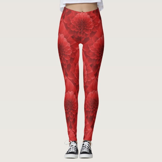 Red Dahlia Leggings (Framsida)