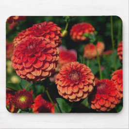 Red Dahlia Mouse Pad Musmatta