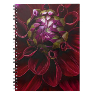 Red Dahlia Spiral bärbar dator Anteckningsbok