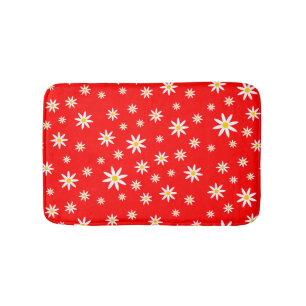 Red Daisy Bath Mat Badrumsmatta