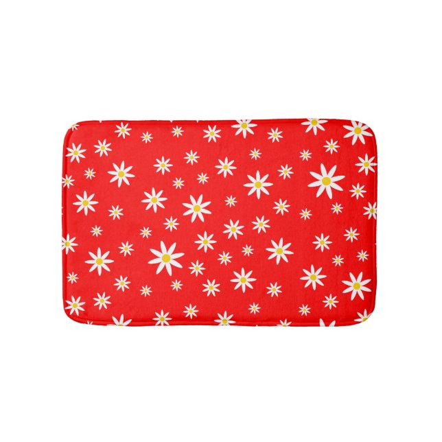 Red Daisy Bath Mat Badrumsmatta (Framsidan)