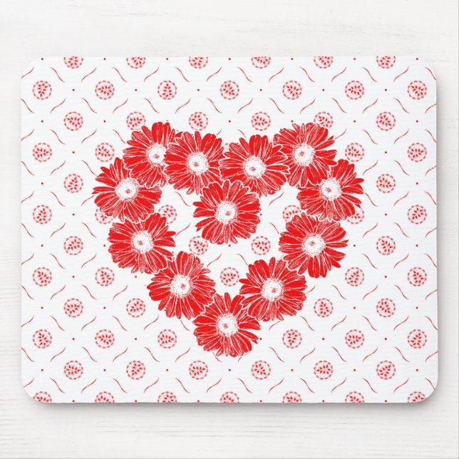 Red Daisy Chain Heart Musmatta (Framsidan)