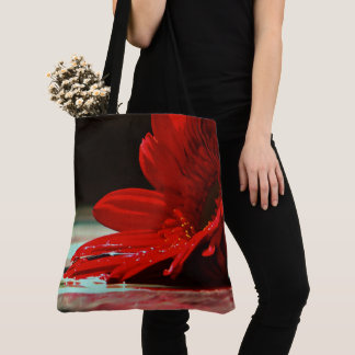 Red Daisy Gerbera Flower Tygkasse
