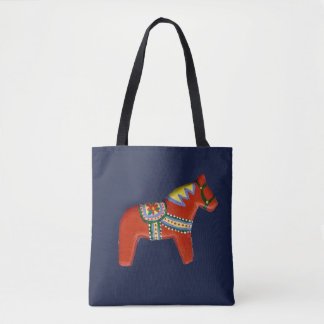 Red Dala Horse bag Tygkasse