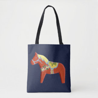 Red Dala Horse bag Tygkasse