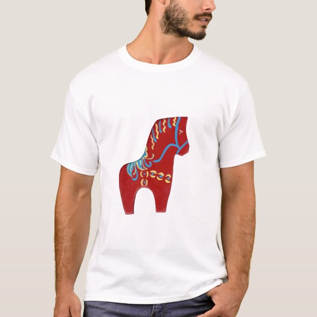 Red Dala Horse Close T-Shirt (Framsida)
