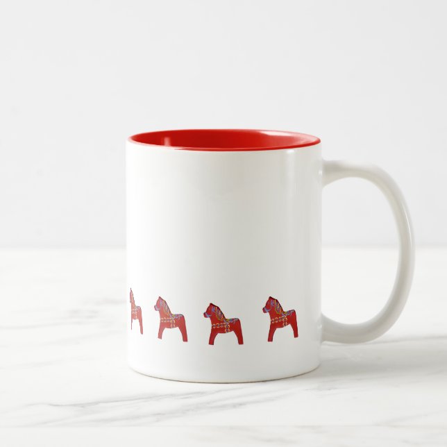 Red Dala Horse Coffee Mugg (Höger)