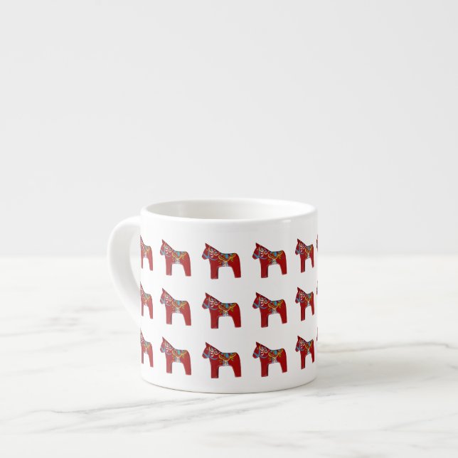 Red Dala Horse Espresso Kopp Espressomugg (Framsida vänster)