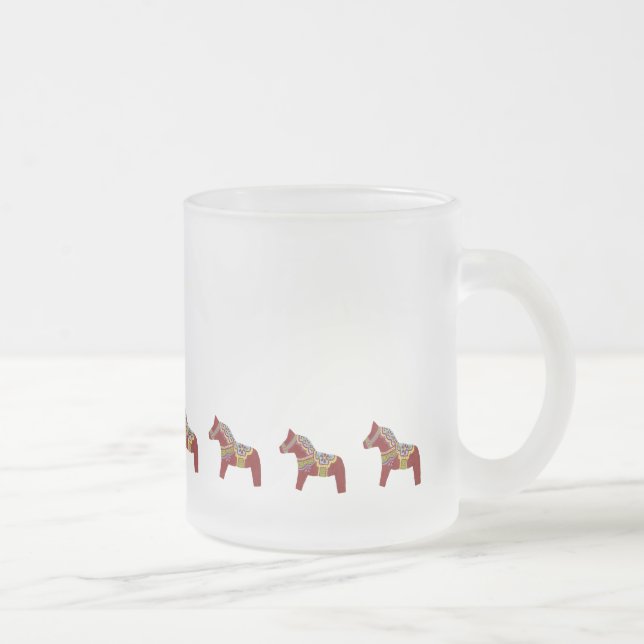 Red Dala Horse Hett Cider Frosted Mugg (Höger)