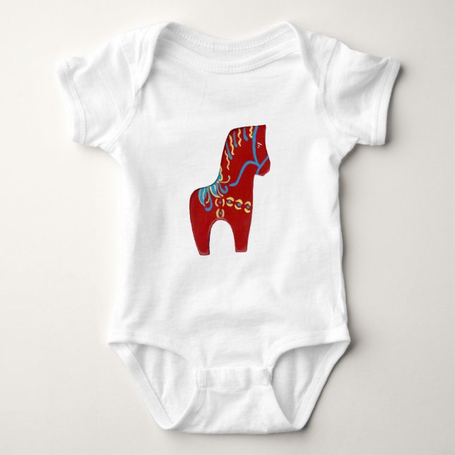 Red Dala Horse-kläder Tröja (Framsida)