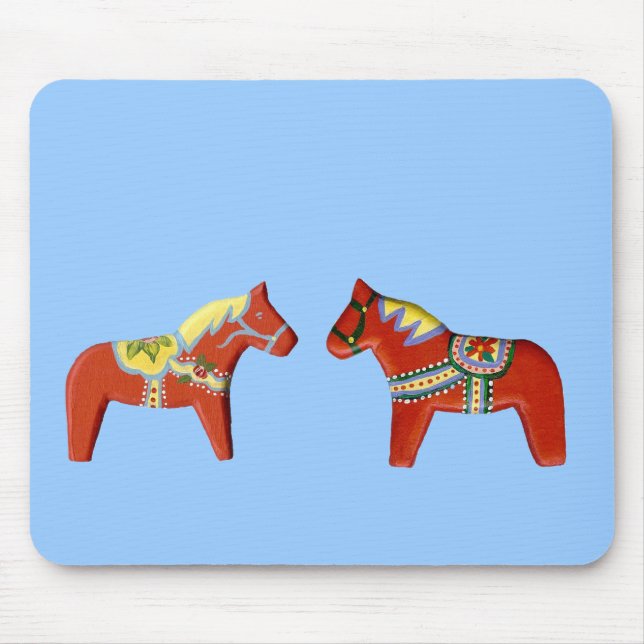Red Dala Horse Mousepad Musmatta (Framsidan)