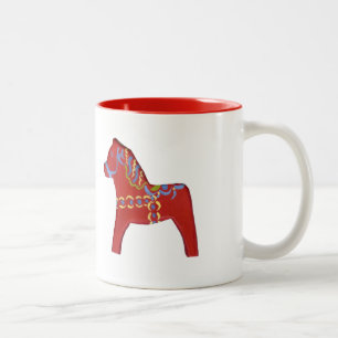 Red Dala Horse Mugg