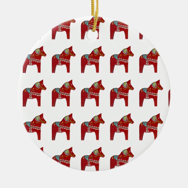 Red Dala Horse Ornament (Framsidan)