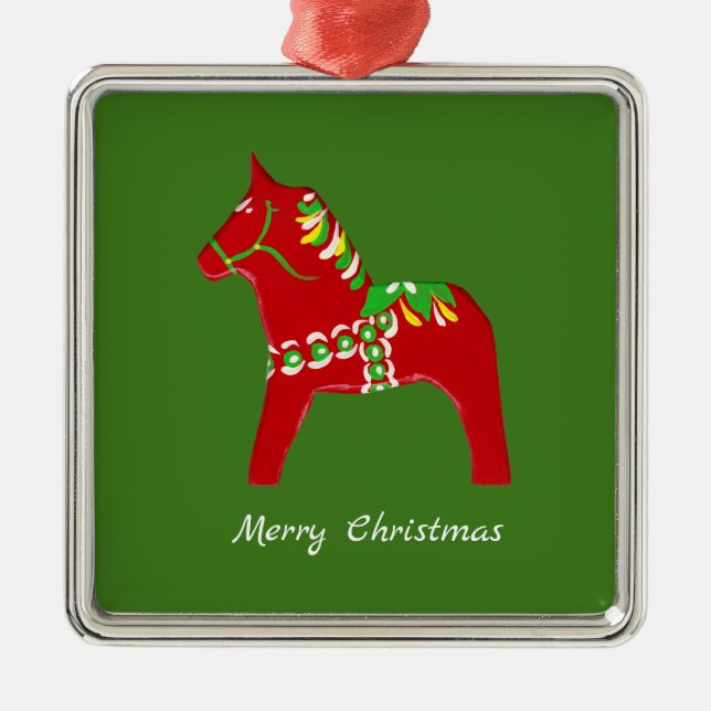 Red Dala Horse Ornament (Framsidan)
