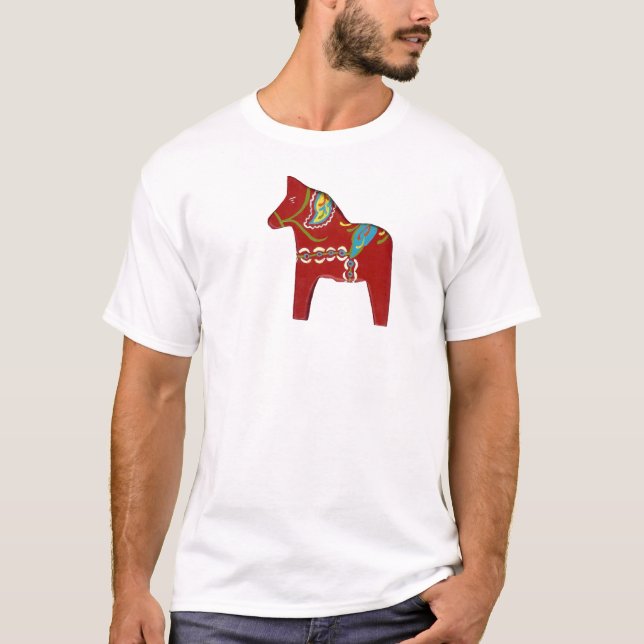 Red Dala Horse Shirt T (Framsida)