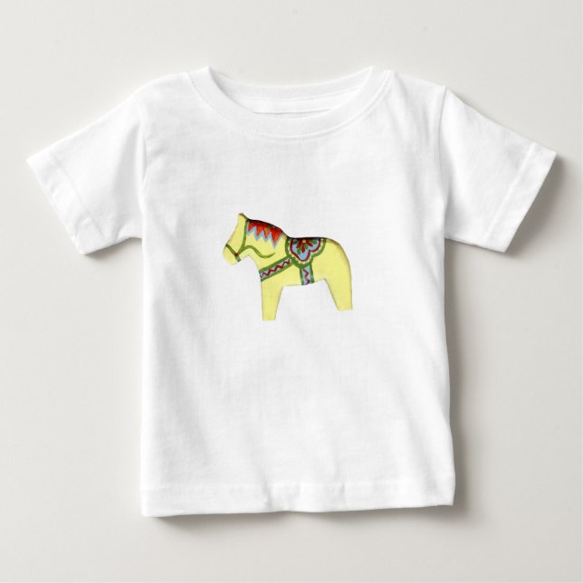 Red Dala Horse T Shirt (Framsida)