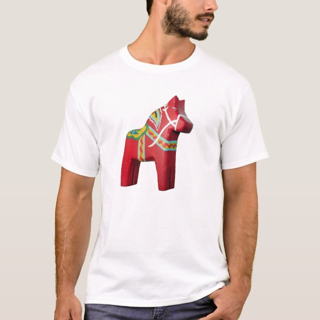 Red Dala Horse t-shirt (Framsida)