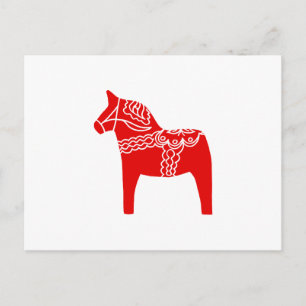 Red Dala Horse Vykort