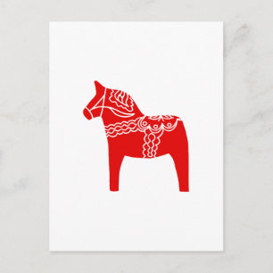 Red Dala Horse Vykort