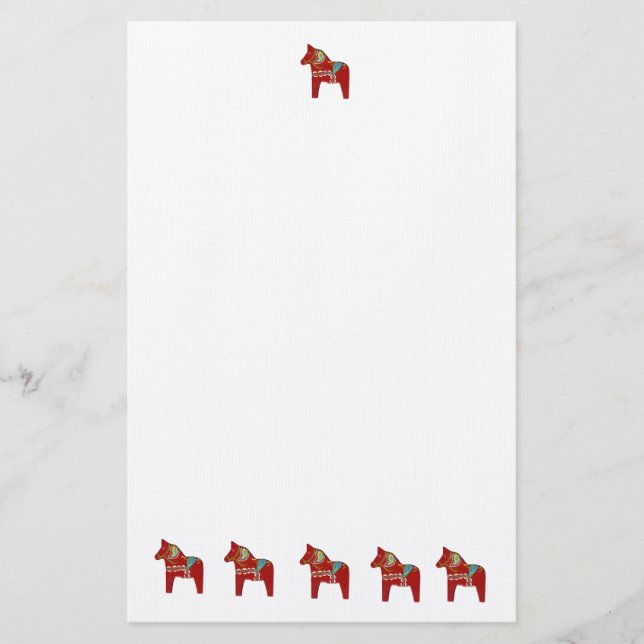 Red Dala Horses Brevpapper (Framsida)