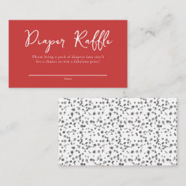 Red Dalmatian Spots Baby Shower Raffle Tilläggskort