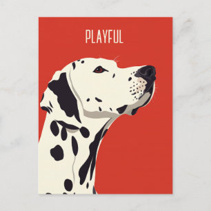 Red Dalmatian Vykort