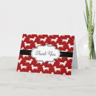 Red Damask Dachshunds Helgkort