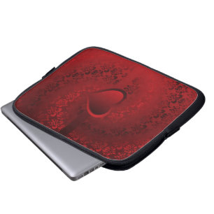 Red Damask-hjärta Laptop Fodral