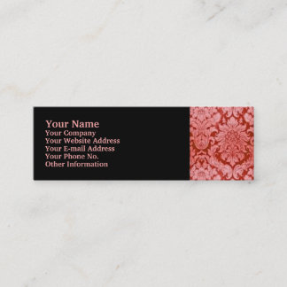 RED DAMASK MINI VISITKORT
