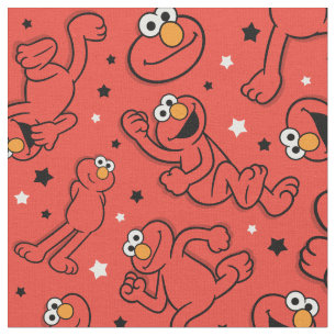 Red Dancing Elmo Mönster Tyg