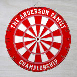 Red Dartboard för anpassningsbar Family Namn Perso Darttavla<br><div class="desc">Lägg till en familj i namn och skapa enkelt ritbordet i personligen i namn. Klicka på REDIGERA om du vill ändra texten färg eller på färgerna. Du kan ÖVERFÖRA DESIGN på andra Zazzle-produkter och justera den så att den passar de flesta Zazzle-objekt. StandardStudio-design görs i högupplöst grafik för utskrift av...</div>