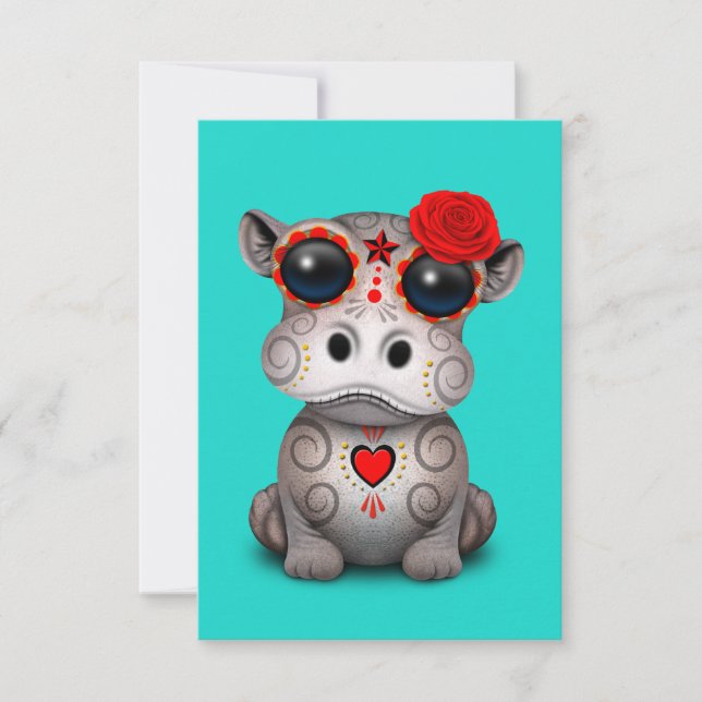 Red Day of the dead Baby Hippo (Framsida)