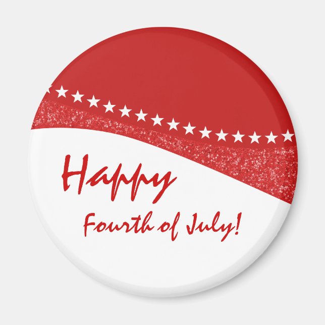 Red Dazzling Star Kurvor Magnet (Framsidan)