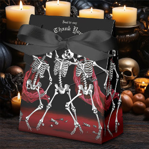 Red Death Dancing Skeletons Gothic Bröllop Presentaskar