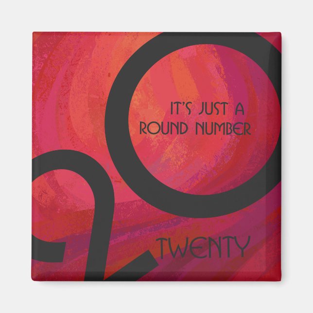 Red Decade Birthdday Magnet (Framsidan)