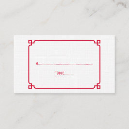 Red Deco Chic Bröllop-platskort Placeringskort