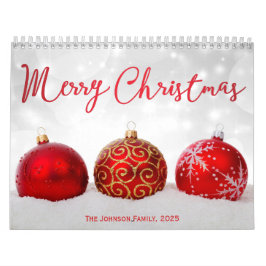 Red Decor God jul 2025 Photo Calendar Kalender