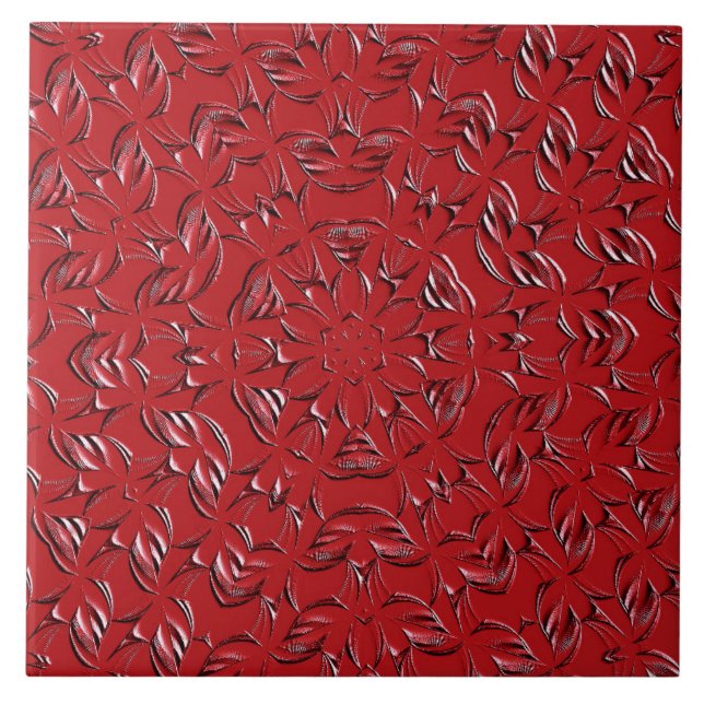 Red Decorative Ceramic Tile Kakelplatta (Framsidan)