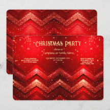 Red Decorative Christmas Glitter Holiday Party