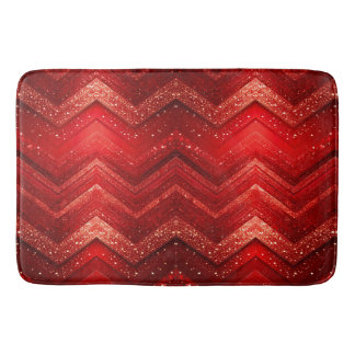 Red Decorative Glitter Bath Mat Badrumsmatta