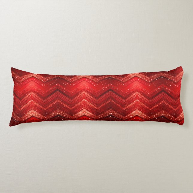 Red Decorative Glitter Body Pillow Kroppskudde (Framsidan)