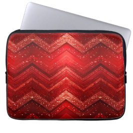 Red Decorative Glitter Laptop sleeve