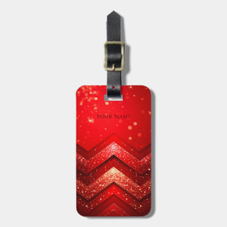 Red Decorative Glitter Luggage Tag Bagagebricka