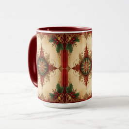 Red Decorative Holiday Mug Mugg