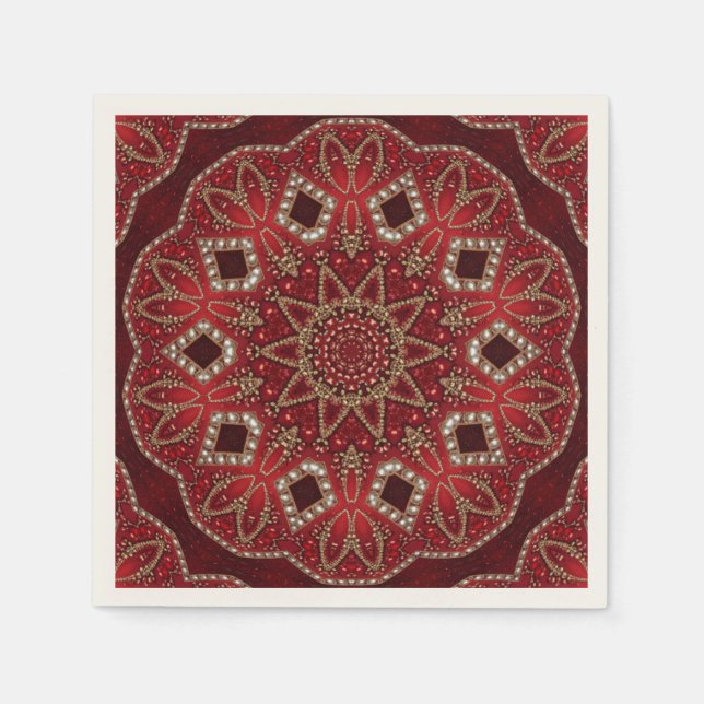 Red Decorative Napkins Pappersservett (Framsidan)